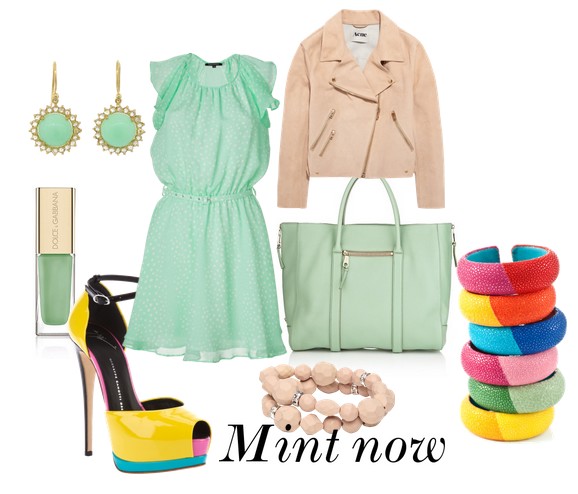 mint outfit moda donna proenza bag